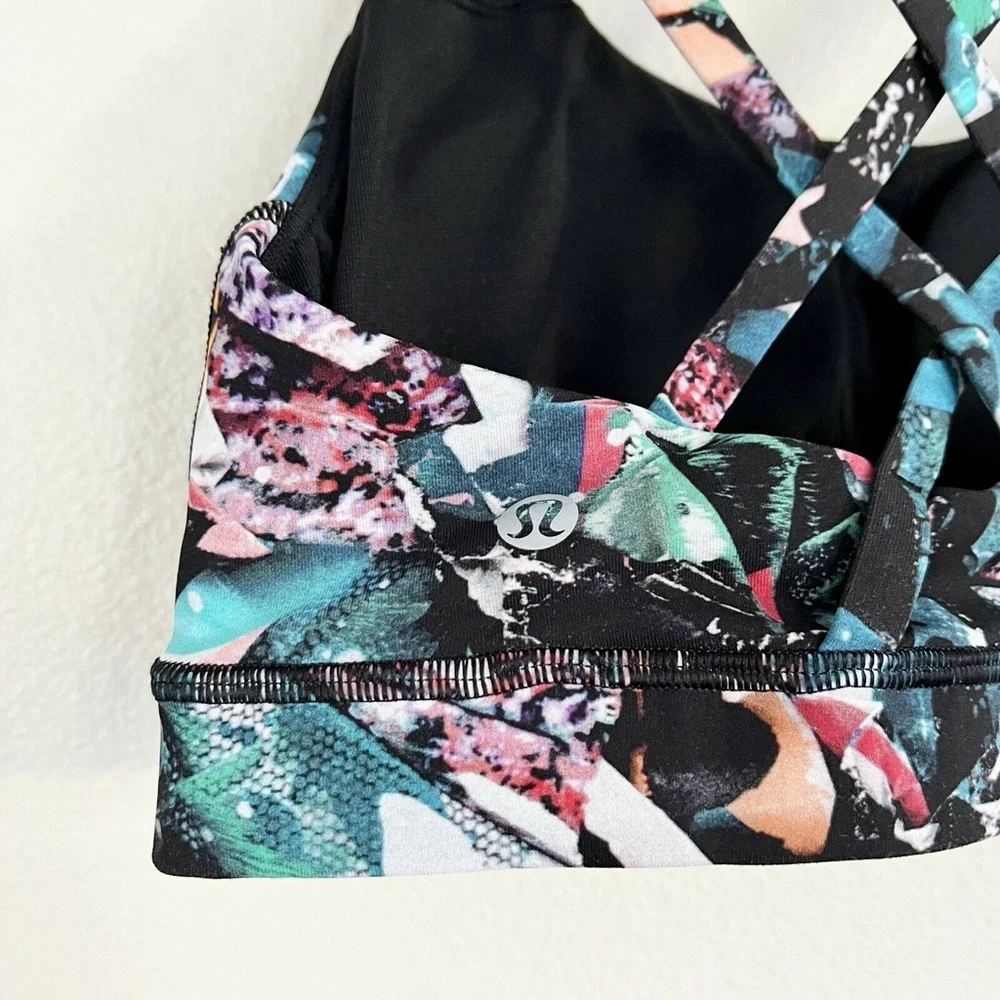 LULULEMON Energy Strappy Sports Bra in Color Crush Multi